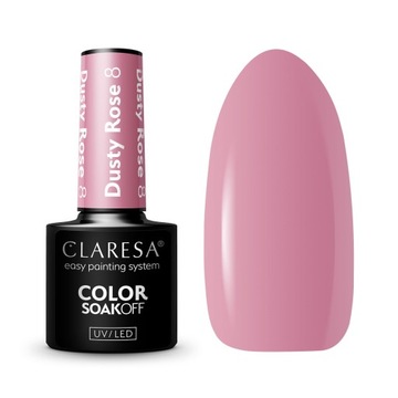 CLARESA DUSTY ROSE 8 Lakier hybrydowy 5 ml