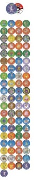 POKEMON TAZO TAZOS 3D КОРОБКА КЕПКИ PIKACHU 81 ШТ.