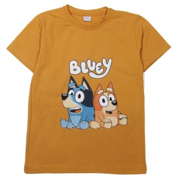Bluzka Bluzeczka T-SHIRT Koszulka na Krótki Rękaw PIESKI * 128