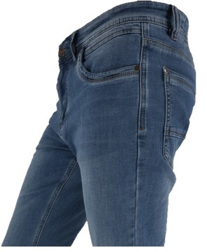 SPODNIE KLASYCZNE MĘSKIE PROSTA NOGAWKA JASNY JEANS L32 W42