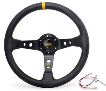 KIEROWNICA SPORTOWA 350mm aluminiowa złota KJS DRIFT PRORACING