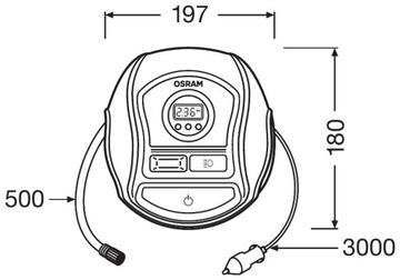 Быстрый компрессор Osram для шин Tyreinflate 450