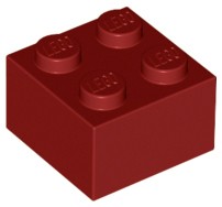 LEGO 3003 brick klocek 2x2 c.czerwony 10szt.