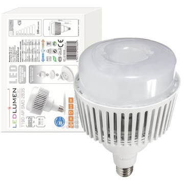 Żarówka LED E40 T190 100W=470W SMD 8852lm CCD Energooszczędna Neutralna