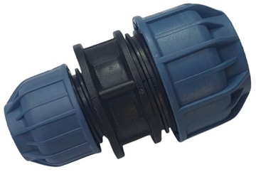 Dwuzłączka redukcja skręcana PE 32x20 do łączenia rur | Przelot PE 32 x 20