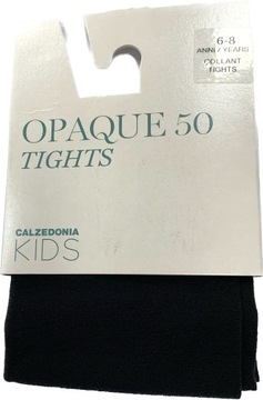 CALZEDONIA rajstopy klasyczne 50 DEN mikrofibra czerń czarne 144-154 cm