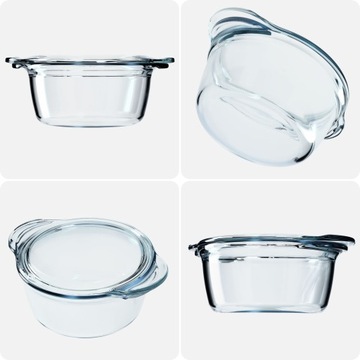 ПРОЧНАЯ ФОРМА С КРЫШКОЙ, 2,15 Л, МАЛЕНЬКАЯ, КРУГЛАЯ ДЛЯ ВЫПЕЧКИ