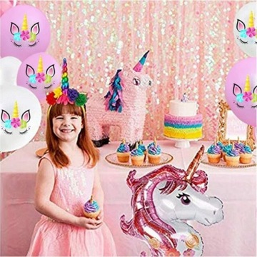 ZESTAW BALONÓW BALON JEDNOROŻEC URODZINY 15 SZTUK