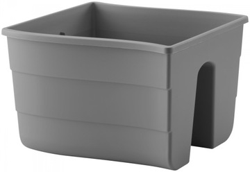 Doniczka balkonowa balustradowa Fala 30cm Antracyt