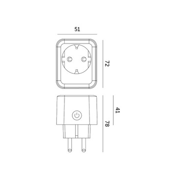 Розетка SMART, Счетчик электроэнергии, Энергопотребление, Управление Wi-Fi