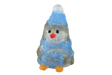 PINGWINEK FIGURKA AKRYLOWA ŚWIECĄCA LED ŚWIĄTECZNA