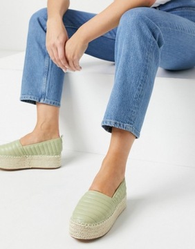 ESPADRYLE DAMSKIE NA PLATFORMIE ZIELONE 38 1DIM