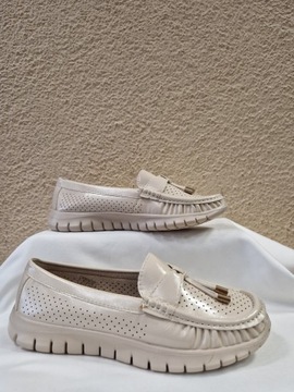 СВЕТЛО-БЕЖЕВЫЕ МОКАСИНЫ GOOT TO GREAT, размер 38