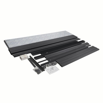 Алюминиевая пристенная беседка для террасы, серая - Nea II 4,3x3м