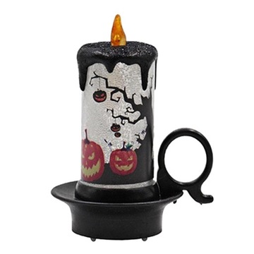 Halloween Dynia LED Świeca Dekoracyjna Stojak