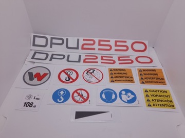 Zestaw naklejek do zagęszczarki DPU2550