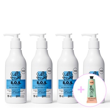 YOPE Naprawczy balsam-krem do rąk S.O.S. 160ml x 4 sztuki + KREM GRATIS