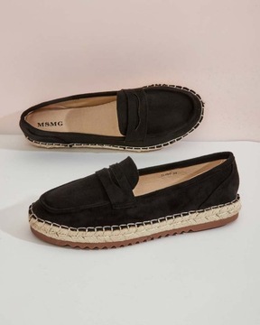 CZARNE MOKASYNY DAMSKIE MONUM 39