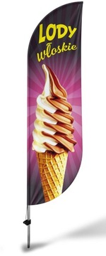 Мачта для рекламного флага мороженого, 290 см, мачта Flying Banner Winder, парус 290 см