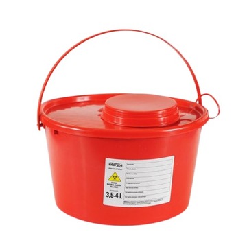 Czerwony pojemnik na odpady medyczne 3.5 l