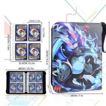 АЛЬБОМ POKEMON CHARIZARD BINDER CARD НА 400 КАРТ С ПРЕМИАЛЬНОЙ РУЧКОЙ