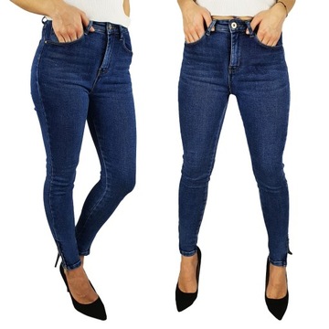 KLASYCZNE DAMSKIE SPODNIE JEANS WYSZCZUPLAJĄCE New