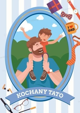 KARTKA OKOLICZNOŚCIOWA KOCHANY TATO (5SZT)