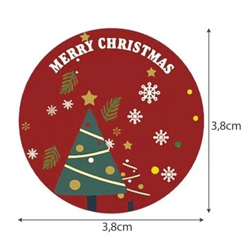 NAKLEJKI ŚWIĄTECZNE X 500 ROLKA WESOŁYCH ŚWIĄT NA PREZENTY ŚWIĘTA