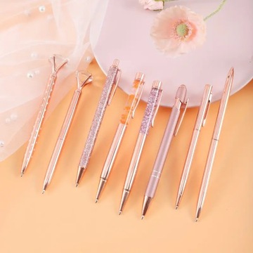 ПРЕМИУМ, 8 шт., шариковые ручки из розового золота, набор ручек ко Дню Влюбленных