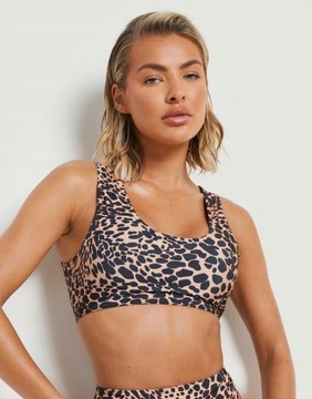 Boohoo cxz PRINT OD BIKINI GÓRA ANIMAL M