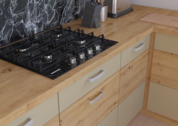 Кухонная мебель ARTI капучино, глянцевая, бесшумное закрывание