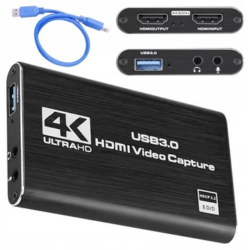 ВИДЕОРЕГИСТРАТОР С HDMI НА USB 3.0 GRABBER ПК 4K