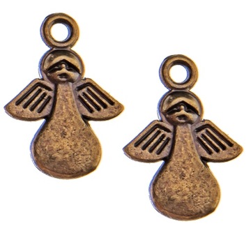 VINTAGE ZAWIESZKI CHARMS ANIOŁKI 10szt 17mm ŚWIĘTA