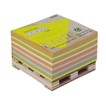 Блокнот KRAFT-куб 76х76мм 5 цветов 400 листов STICK'N