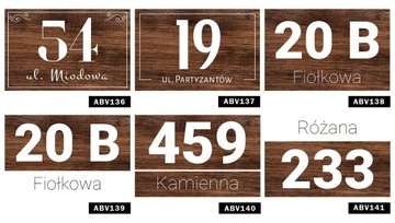 АДРЕСНАЯ ДОСКА ПВХ 32x21 НОМЕР ДОМА Множество дизайнов