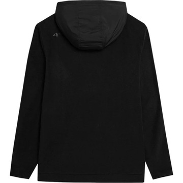 4F ФЛИС МУЖСКИЙ С КАПЮШОНОМ, ЧЕРНЫЙ S. L