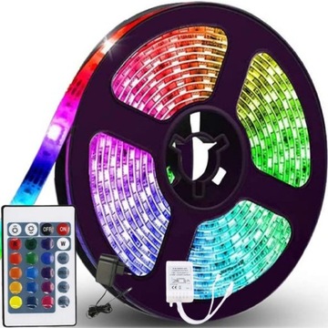 WODOODPORNA KOLOROWA TAŚMA SMD LED RGB IP44 +PILOT
