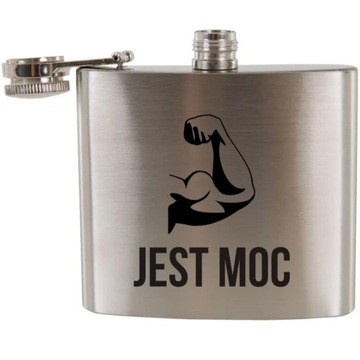 Piersiówka z grawerem na prezent JEST MOC