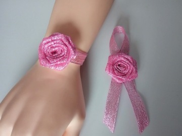 K24 _R Kotylion na rękę - różyczka ŚLUB STUDNIÓWKA