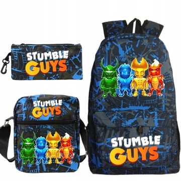 ZESTAW PLECAK TORBA PIÓRNIK STUMBLE GUYS KOLORY