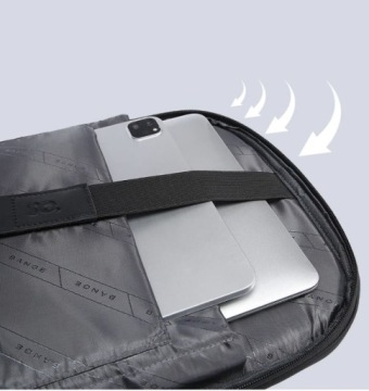 Рюкзак Bange BG-2575 для ноутбука 15,6 дюйма с USB, два отделения, серый