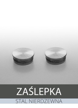 Zaślepka płaska poręczy nierdzewnej 42,4 mm