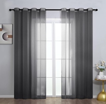 Festnight zasłony 140x175 cm dark grey (ciemnoszary)