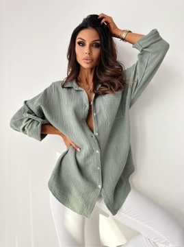 МУСЛИНОВАЯ РУБАШКА HARTLEY – ХАКИ