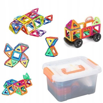 KLOCKI MAGNETYCZNE KONSTRUKCYJNE 3D ZESTAW 105EL