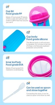 500ml Slushie Maker Cup Diy Frozen Squeeze Magic