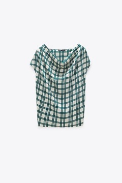 ZARA SATYNOWY TOP W KRATĘ 8027289