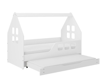 Łóżko dziecięce PODWÓJNE - Domek 160x80 - wysuwane