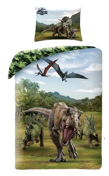 POŚCIEL BAWEŁNIANA 140 X 200 JURASSIC WORLD T-REX
