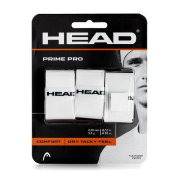 Owijki do rakiet tenisowych HEAD Prime Pro 3 szt. białe 285319 OS